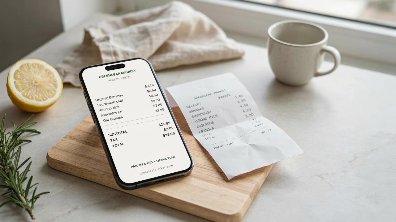 A digital receipt is a receipt you will receive by email or text, rather than a printed slip. It is paper with the same information.    